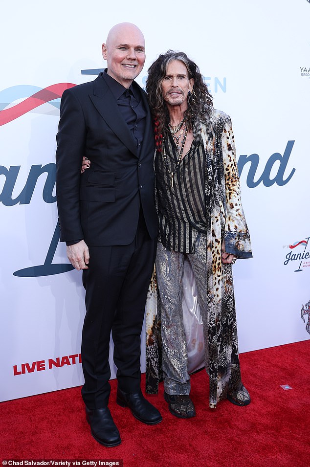 Smashing Pumpkins frontman Billy Corgan also performed for the packed crowd at the Hollywood Palladium and posed on the red carpet with Steve
