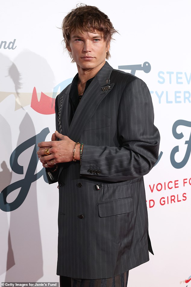 Jordan Barrett was showing off his modelling skills on the red carpet
