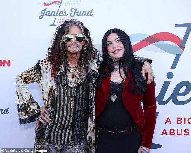 Joining in the tribe of nepo-babies was Steve's daughter Mia Tyler, 47, who he shares with ex Cyrinda Foxe, as she posed with her father, while Diana Ross' son Evan hit the red carpet in a trendy orange silk shirt