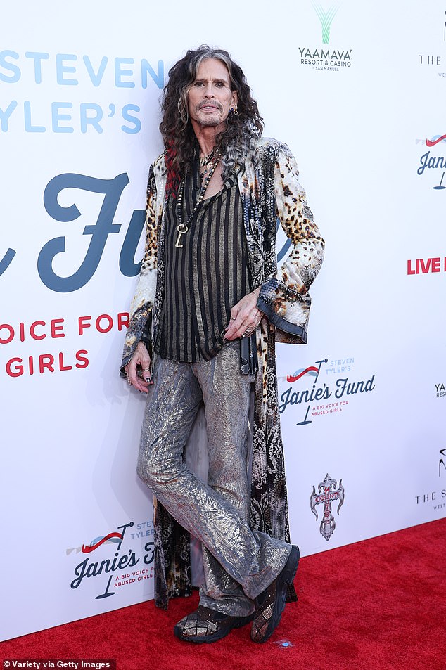 The event posted a glittering guestlist, with Aerosmith legend Steve Tyler, 77, also in attendance, looked every inch the rocker with his usual kooky style