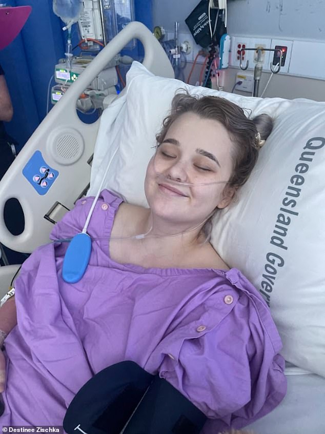 Destinee said being diagnosed with ovarian cancer was 'extremely debilitating'