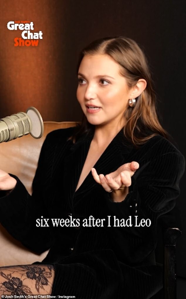 She said: 'I went back to work six weeks after I had (my baby). I was doing press stuff for How To Have Sex, and so many people were like, "Oh God, where is he, where's the baby?"