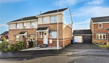 One typical-looking semi-detached property in Dunfermline, Scotland has a huge chunk of the roof missing in the main photo of a Rightmove listing