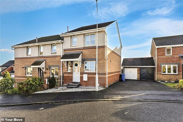 One typical-looking semi-detached property in Dunfermline, Scotland has a huge chunk of the roof missing in the main photo of a Rightmove listing