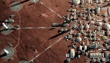 Rice University professor Scott Solomon said the idea of building a city on Mars assumes that humans could reproduce on the planet, which is not a given. A Mars colony proposal by Musk's company, SpaceX, is pictured