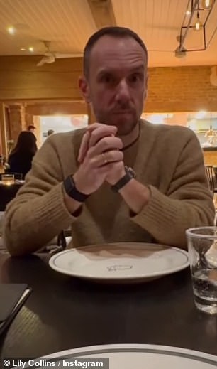 She was joined on the trip by her husband and baby