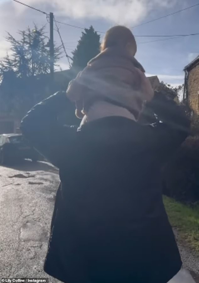 She took to Instagram on Friday to share that the family of three had enjoyed a weekend away in the countryside