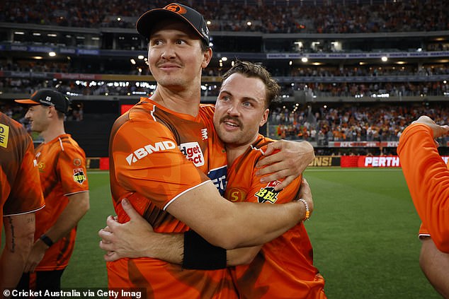 Joel Paris, pictured left with Yorkshire-born Australia star Josh Inglis, is expected to join the White Rose this season