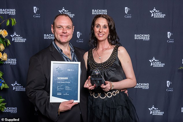 Before she got sick, Deborah was running a soap-making business with her husband (pictured together)