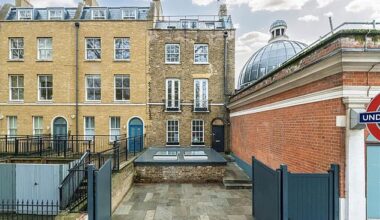 The five-bedroom property sits directly beside Kennington Tube Station in south London