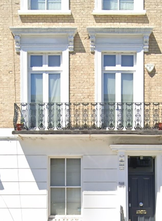 The married couple have rented the four-bedroom, four-bathroom property (pictured) near the affluent King's Road since 2023, often frequenting Notting Hill's Portobello Road