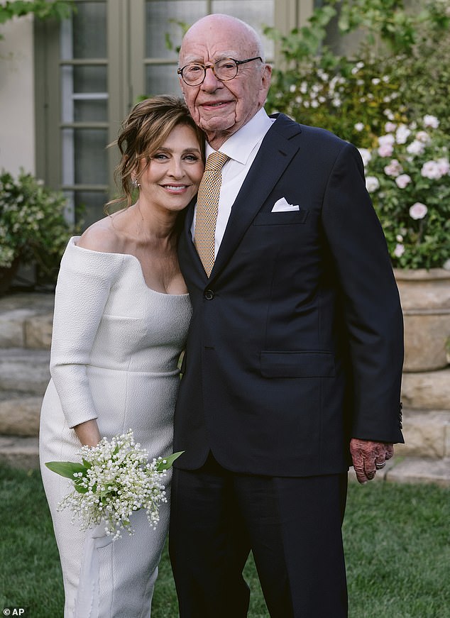 Rupert with Elena Zhukova on their wedding in California in June 2024