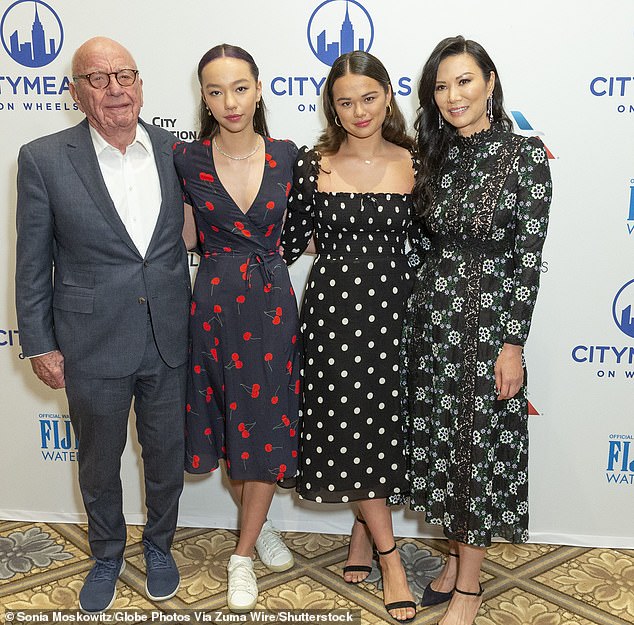 Rupert and Wendy with their two daughters, Grace and Chloe, in 2019