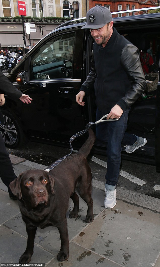 Ant with dog Hurley in 2018. Lisa felt incredibly hurt by the arrangement to share time with Hurley following their split