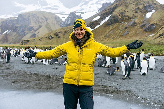 Julia on South Georgia Island. After the cancer was treated, Julia made several lifestyle adjustments to prevent it coming back