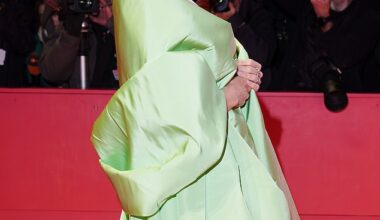 Pamela Anderson continued to redefine red carpet beauty as she attended the premiere of her new film Rosebush Pruning at the 76th Berlin International Film Festival