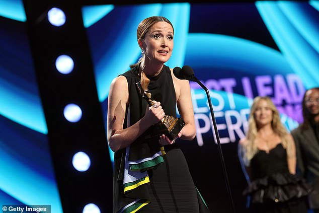 Byrne also won best lead performance for 'If I Had Legs I'd Kick You'