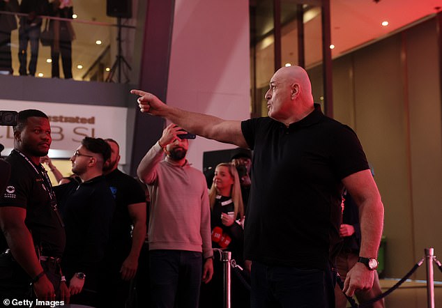 Froch was present at the press conference and Fury Snr gesticulated furiously in his direction