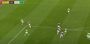 One decision saw Kavanagh give Newcastle a free kick despite Lucas Digne clearly handling the ball inside his own area