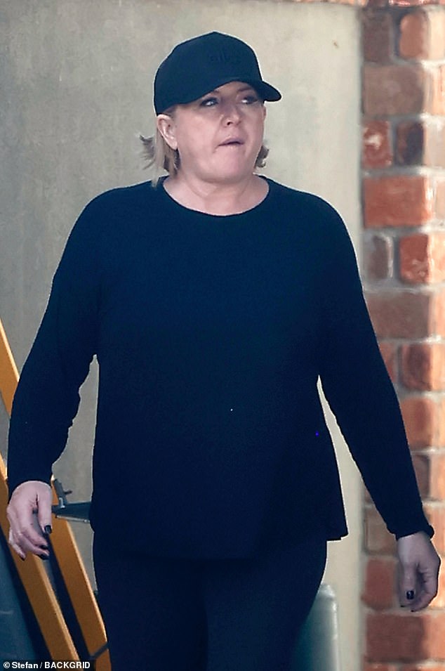 This child star who famously starred in Family Ties was spotted doing a bit of yard work at her Los Angeles home on Monday