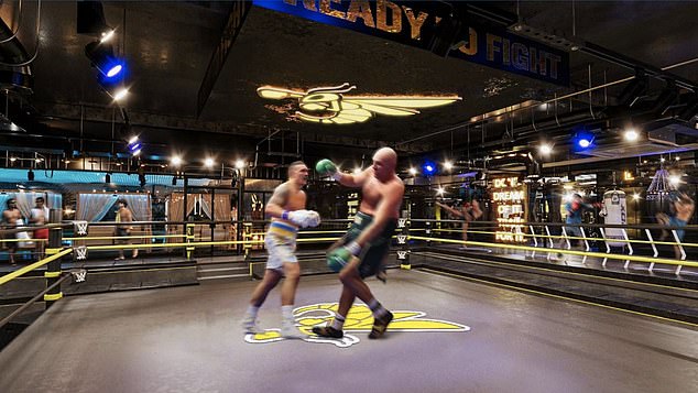 There will also be on-site training centres branded as Usyk Gyms (pictured above)