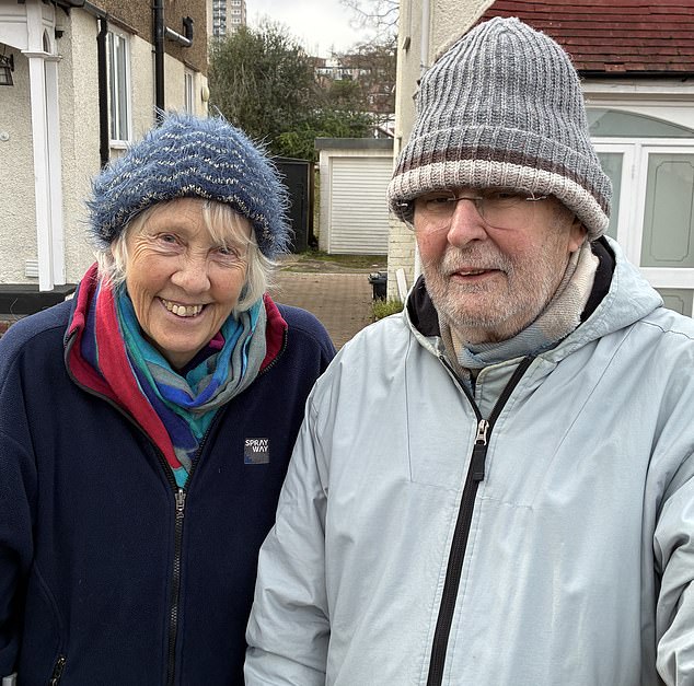 Pictured: Janet Williams, 77, and her husband Barrie, 81 - they have lived on the road for 40 years