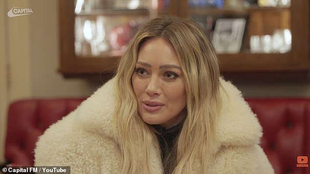 Hilary Duff was left red faced when she accidentally made an X-rated comment about Poundland in a hilarious clip as she learnt about British classics on Friday