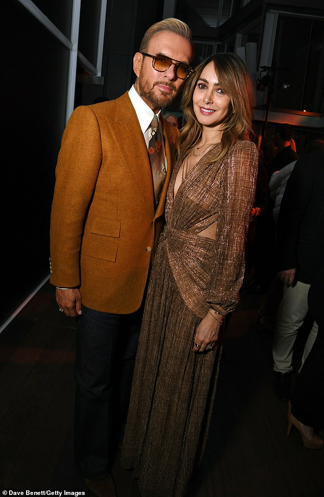 Matt Goss and Chantal Brown looked incredibly stylish as stepped out in coordinated bronze outfits