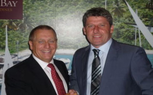 The Harlequin investment scheme was unwittingly backed by ex-golfer Gary Player, former Wimbledon champion Pat Cash and footballer Andy Townsend, pictured above with Ames