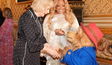 Queen Camilla was introduced to Paddington Bear during a reception for young writers at Windsor Castle
