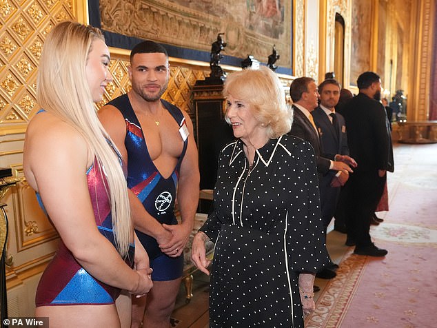 Two Gladiators also attended the reception at Windsor Castle today