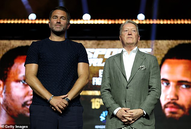 Frank Warren (right) has given his verdict on Conor Benn splitting from Eddie Hearn (left)