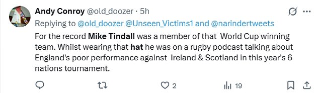 Others pointed out that the cap's message was very clearly a reference to the rugby