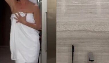 Cat Deeley cheekily danced in a towel as she shared a hotel 'get ready with me' video clip on Instagram on Thursday