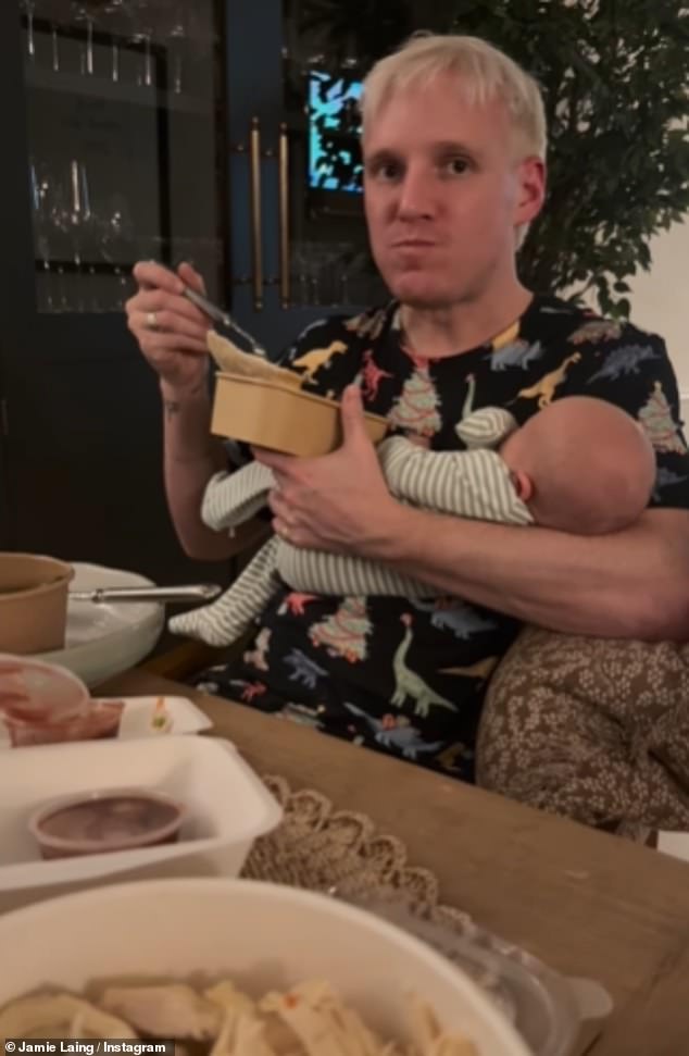 Jamie Laing gave fans a glimpse inside parenthood with his wife Sophie Habboo on Saturday, sharing an Instagram vs reality post