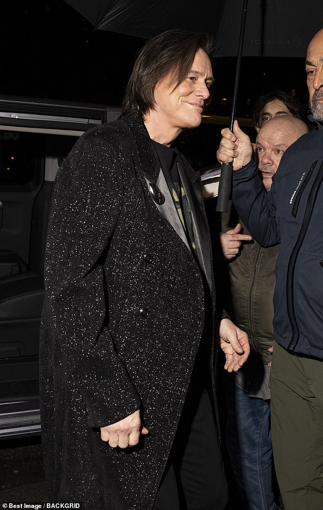 The actor arrived at upscale Lapérouse restaurant where he spent the evening celebrating his grandson's 16th birthday