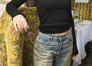 Romeo Beckham's girlfriend Kim Turnbull and Lennon Gallagher joined Nick Grimshaw and Jaime Winstone on the British Pullman Train in Manchester on Saturday ahead of the BRIT Awards