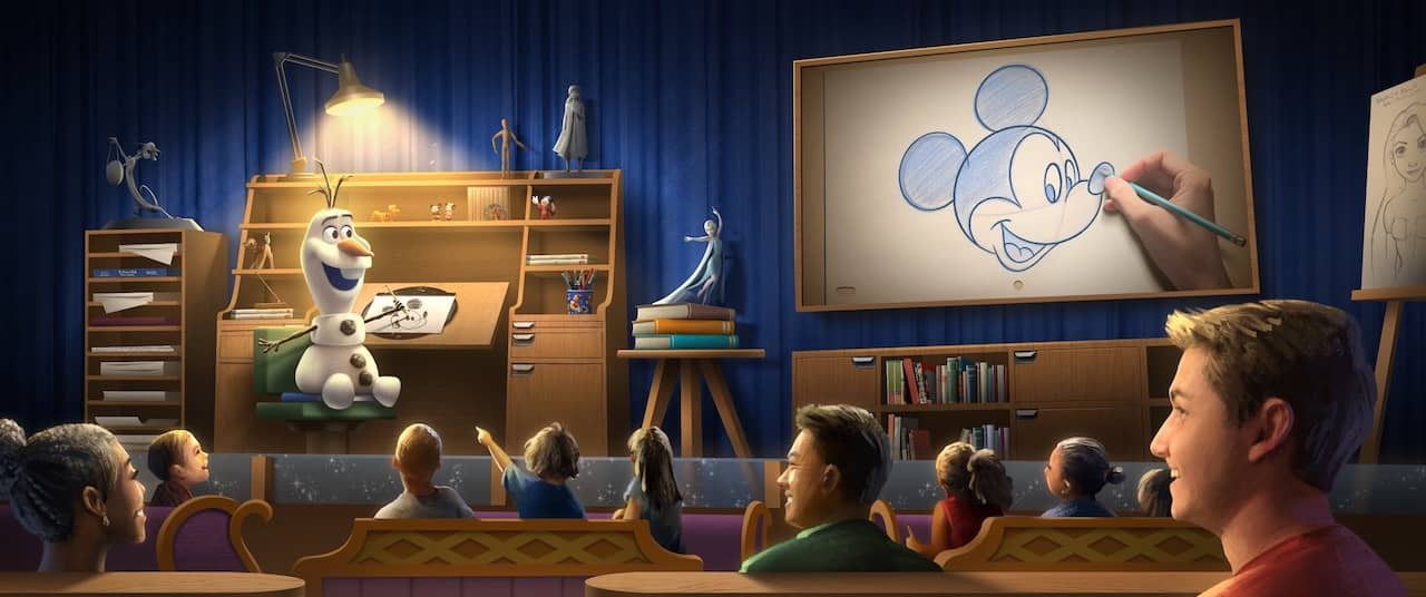 Olaf takes over Walt Disney World's animation class