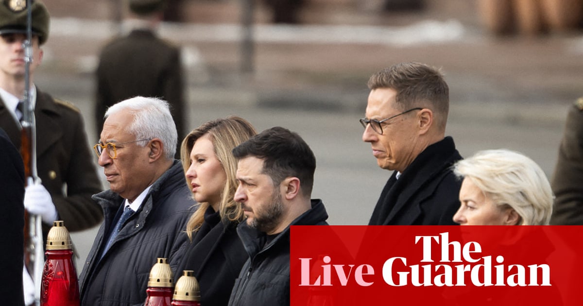 Zelenskyy pushes for Ukraine’s 2027 EU accession as Europe marks four years of war – as it happened | Ukraine