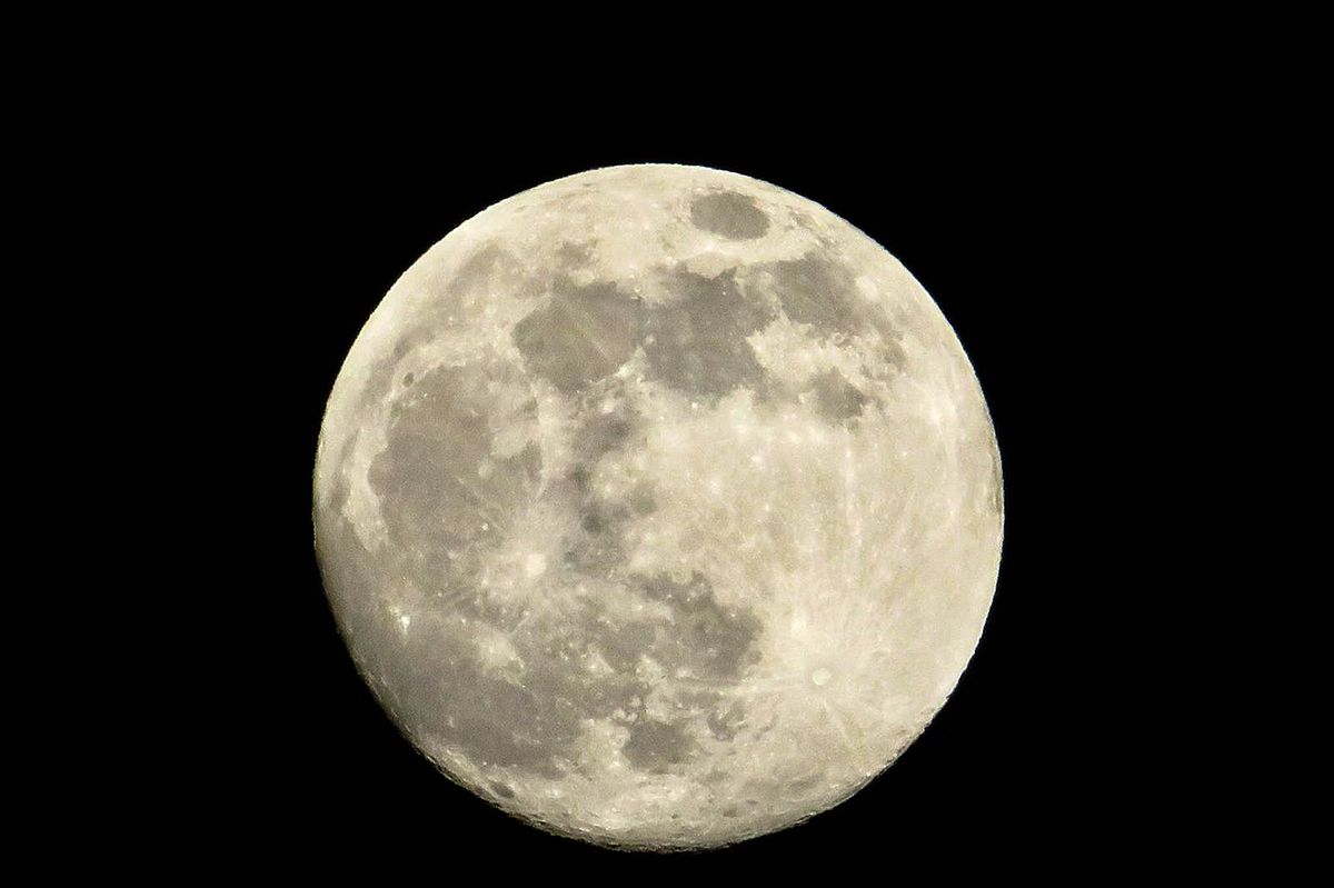 Moon over Colwyn Bay