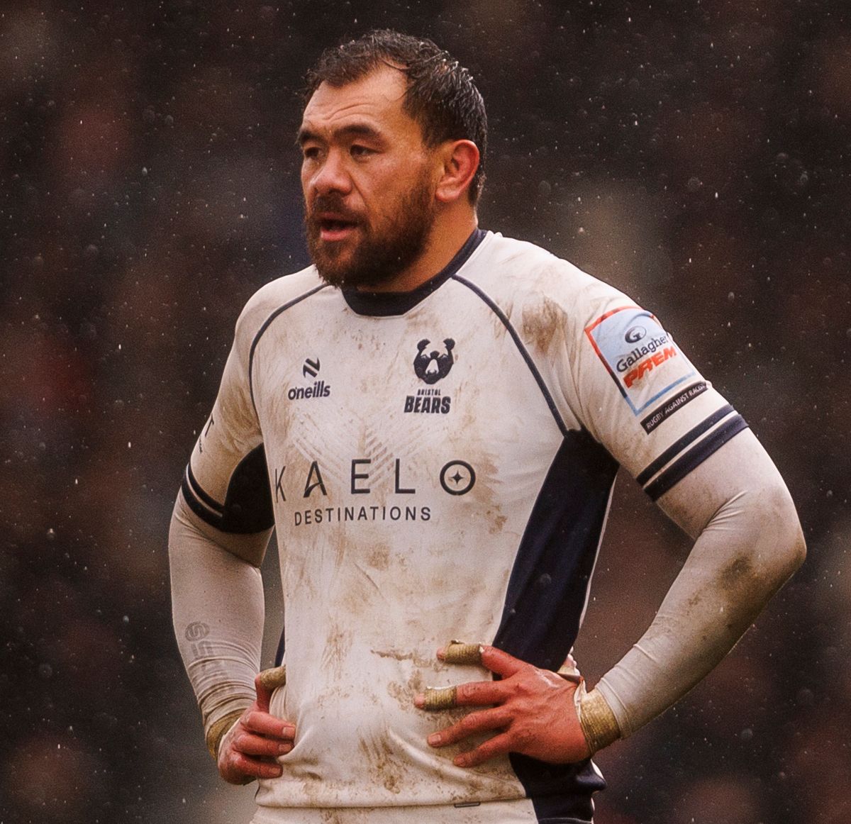 EXETER, ENGLAND - JANUARY 24: Bristol Bears' Steven Luatua  during the Gallagher PREM match between Exeter Chiefs and Bristol Bears at Sandy Park on January 24, 2026 in Exeter, England. (Photo by Bob Bradford - CameraSport via Getty Images)