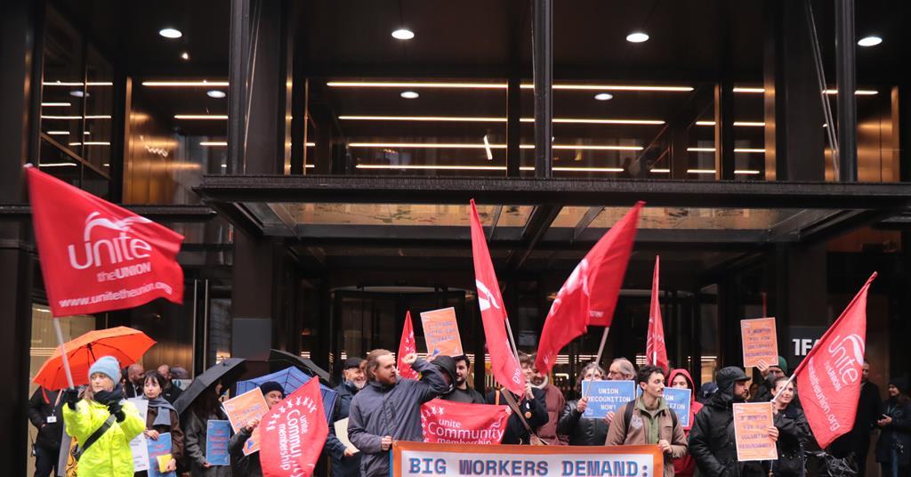 Red flags over Broadgate: BIG workers protest planned mass lay-offs after major contract scrapped | News
