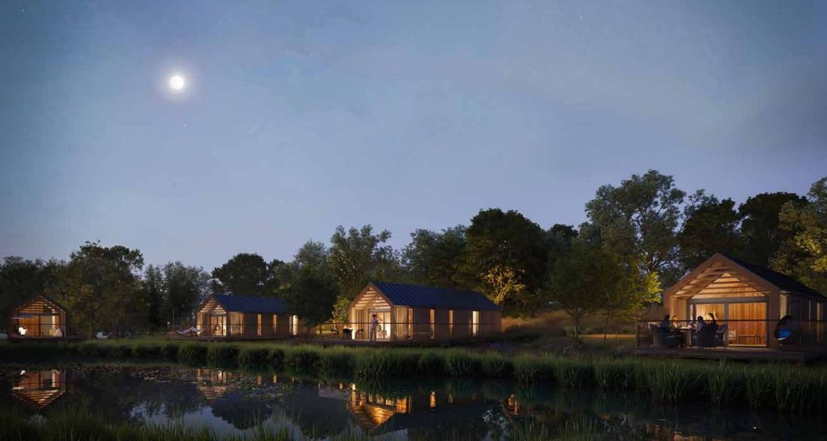 Another impression of some of the proposed accommodation lodges at the proposed Priory Park