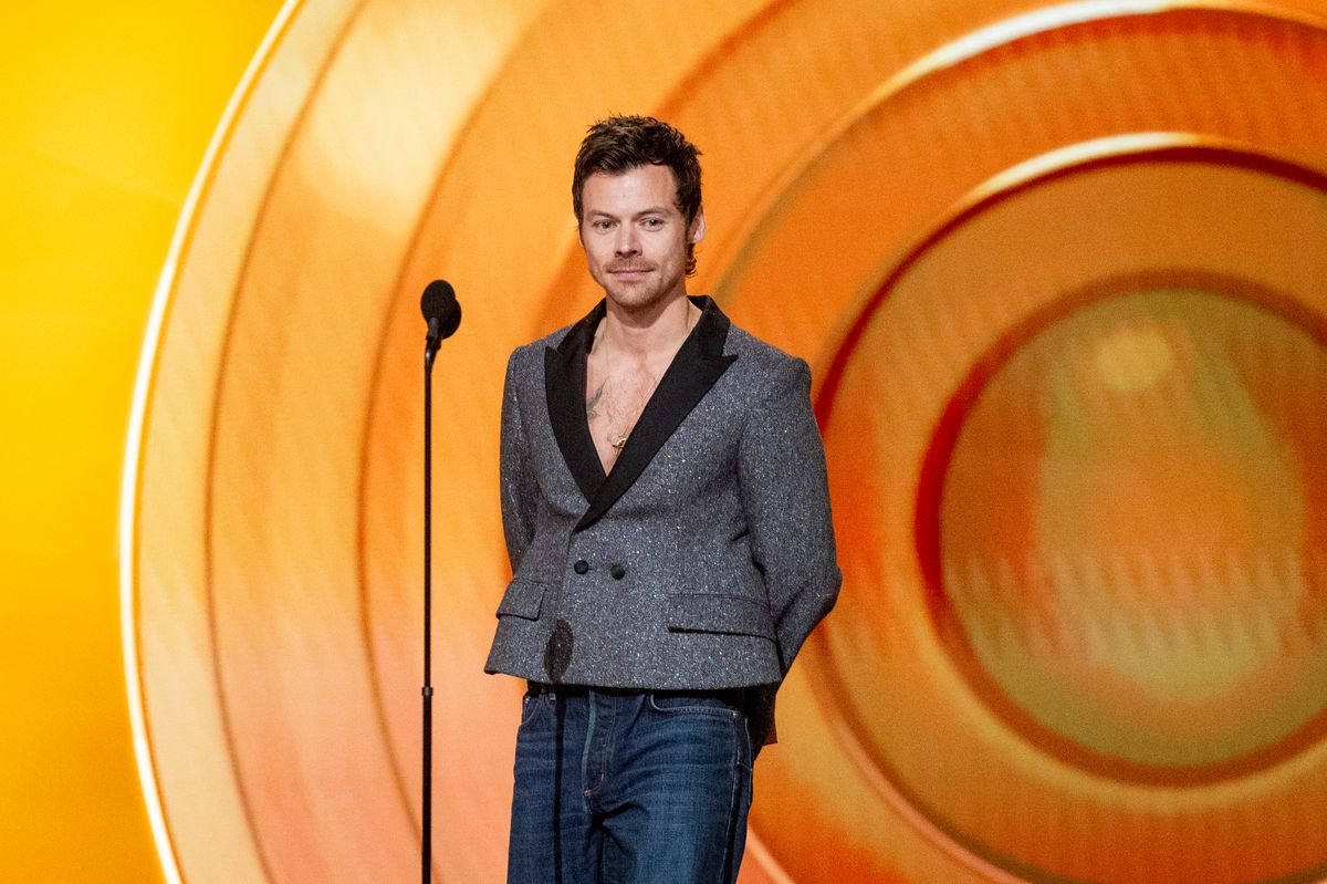 Harry Styles speaks onstage during the 68th GRAMMY Awards 