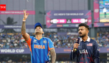 Suryakumar Yadav walks away from toss to hug Rohit Sharma - WATCH | Cricket News