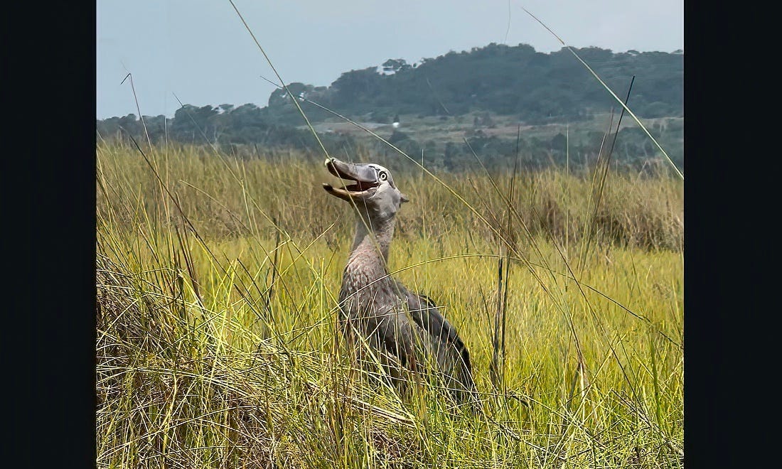 Dinosaur-like bird clatters bill ‘like machine gun’ in rare encounter
