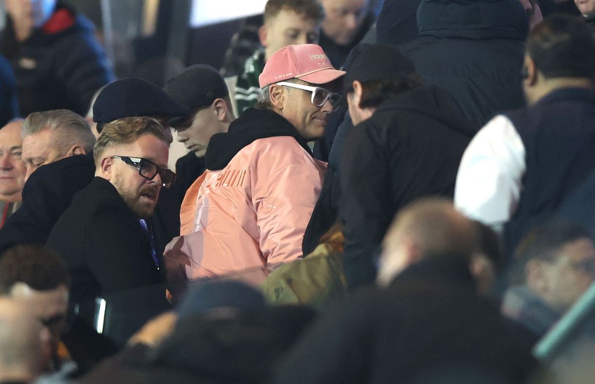 Robbie Williams in the stands