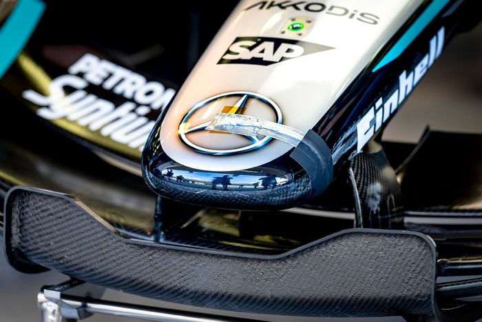 The nose of the car of Andrea Kimi Antonelli, Mercedes