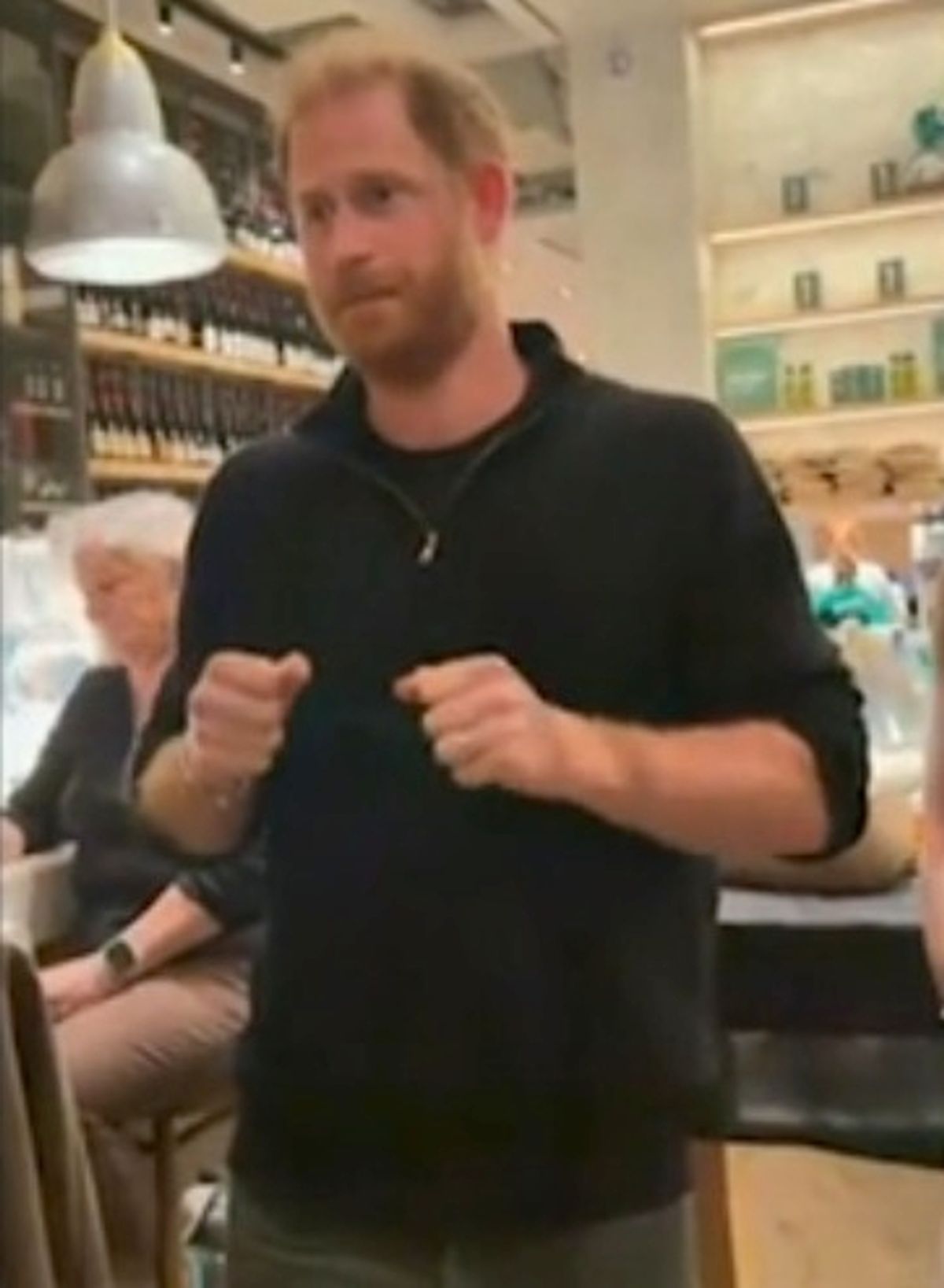 Harry became emotional as he spoke