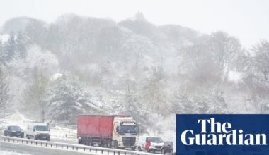 UK weather: major road across Pennines shut as Arctic blast brings snow and ice | UK weather